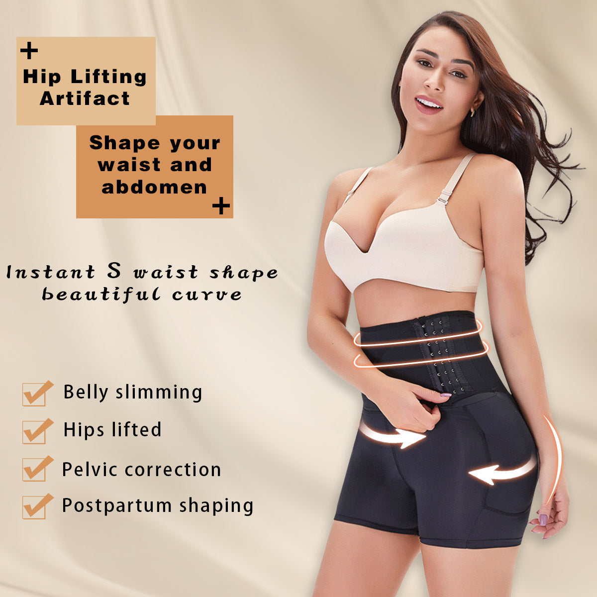 Women Butt Lifter Shapewear Hi-Waist Shapewear Underwear Training Practicality Fashion Slim
