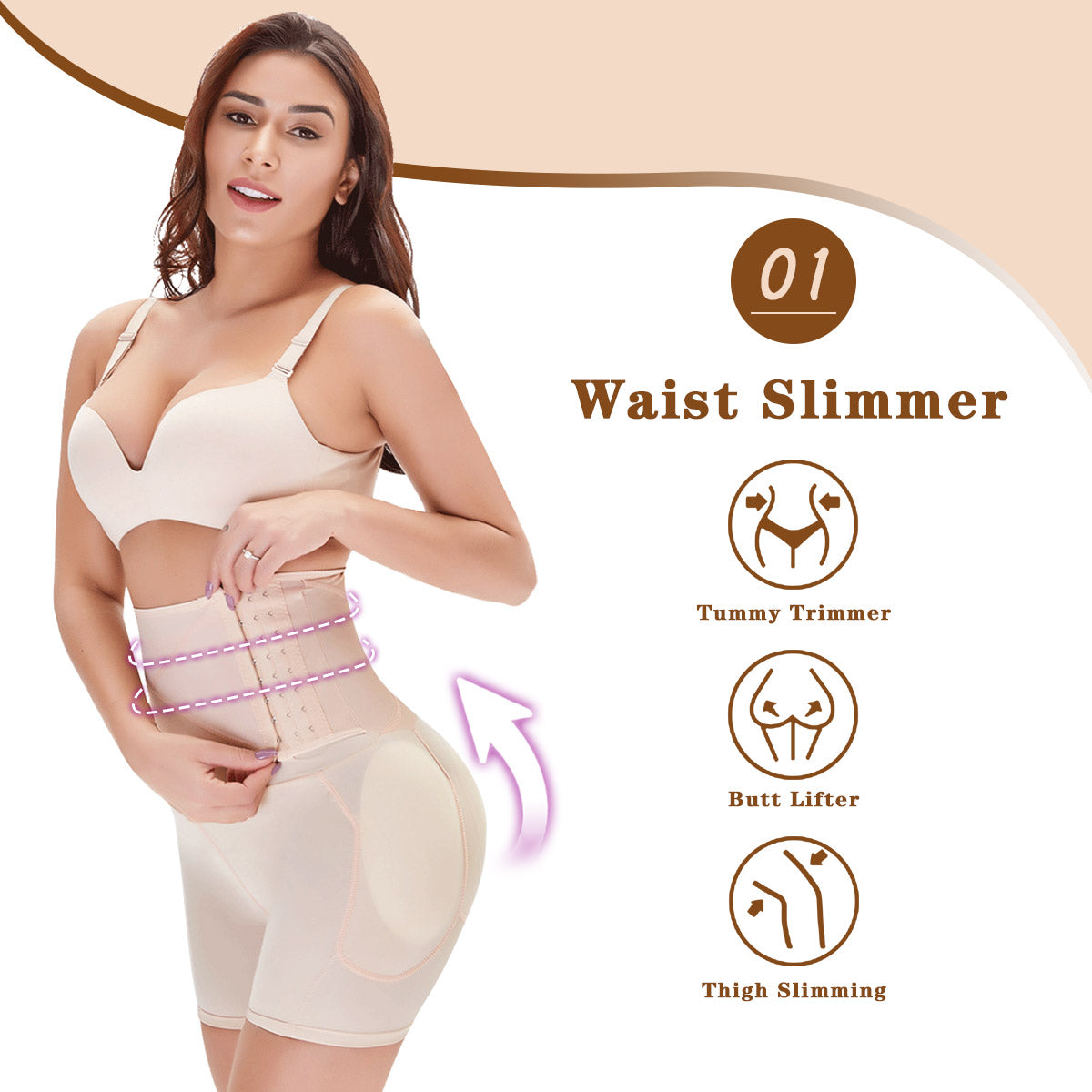 Women Butt Lifter Shapewear Hi-Waist Shapewear Underwear Training Practicality Fashion Slim