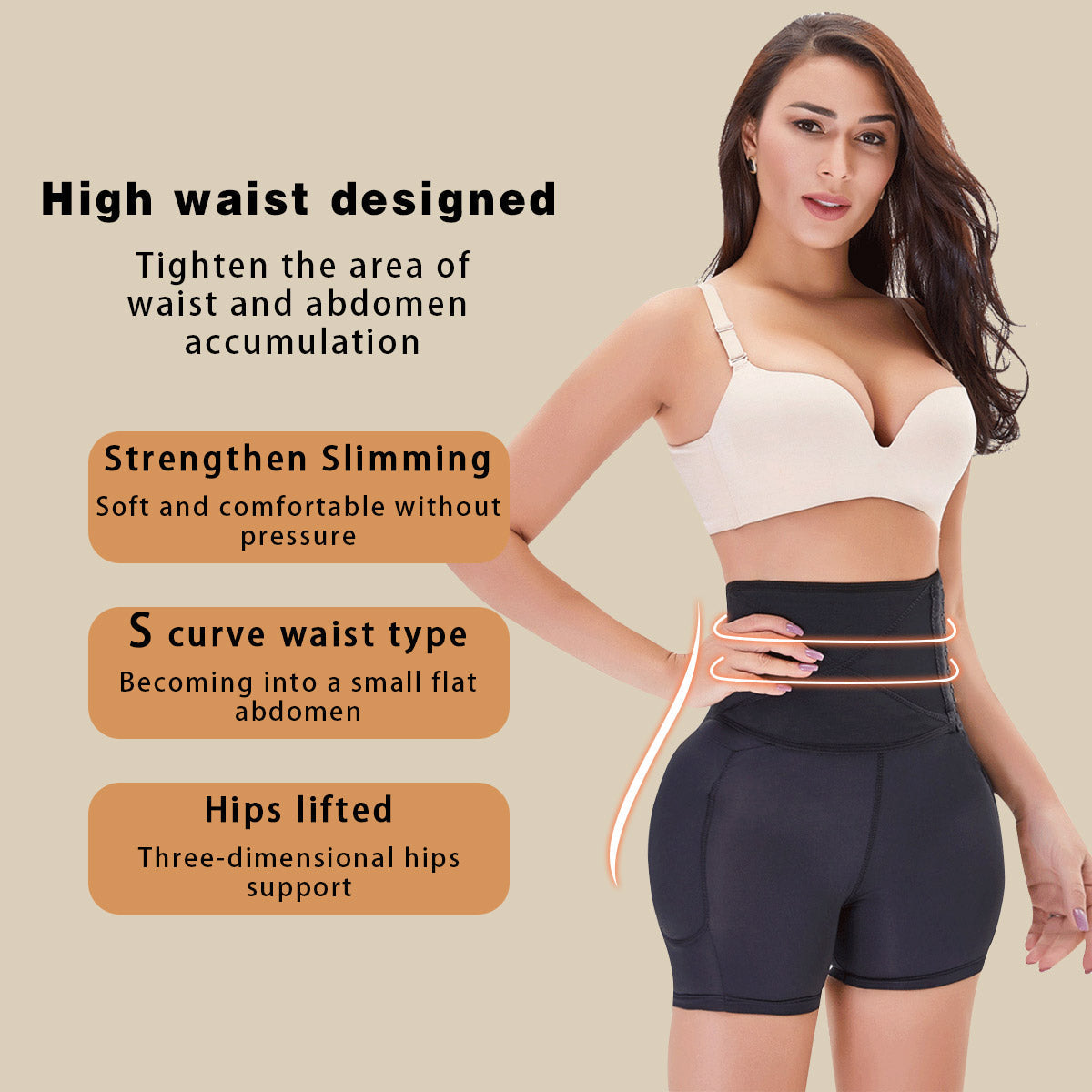 Women Butt Lifter Shapewear Hi-Waist Shapewear Underwear Training Practicality Fashion Slim