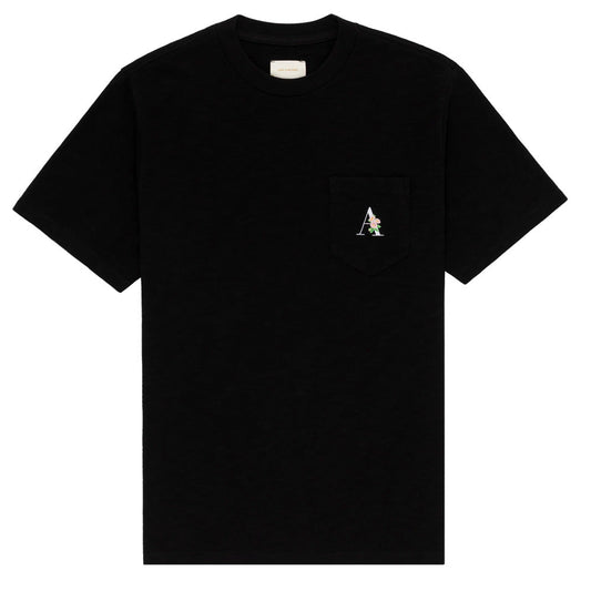 Aimé Leon Dore Floral A Slub Black Pocket Tee