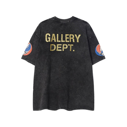 Gallery Dept T Shirts Los Angeles Street Retro Gallery Dept Printed Cartoon Short Sleeve T-shirt