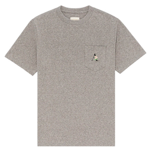 Aimé Leon Dore Floral A Slub Heather Grey Pocket Tee